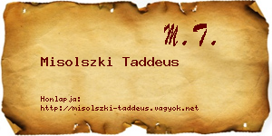 Misolszki Taddeus névjegykártya